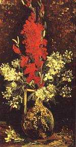Vase with Gladioli and Carnations